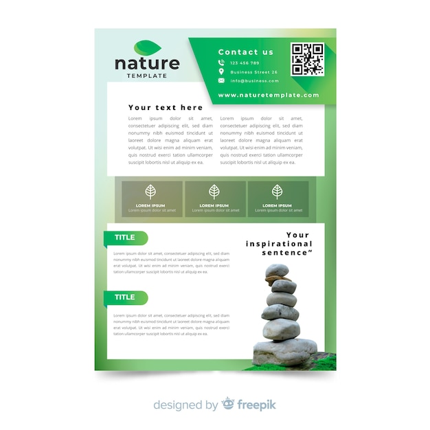 Natuur concept flyer sjabloon