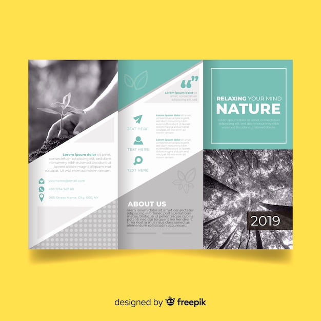 Natuur driebladige brochure