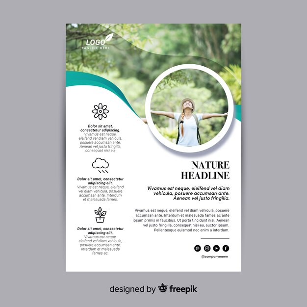 Natuur flyer sjabloon