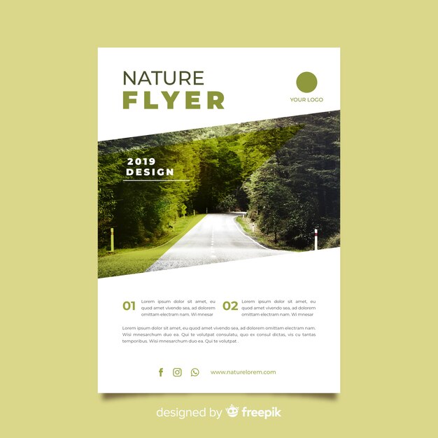 Natuur flyer sjabloon