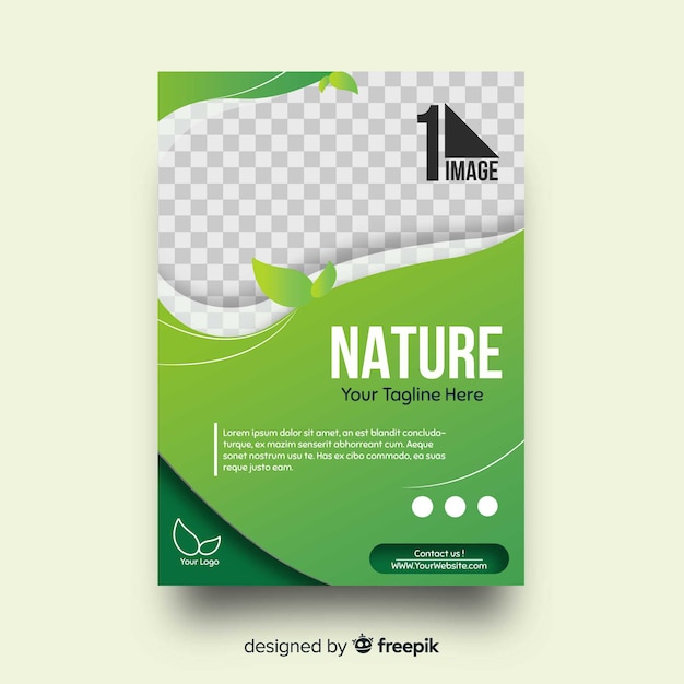 Natuur flyer-sjabloon