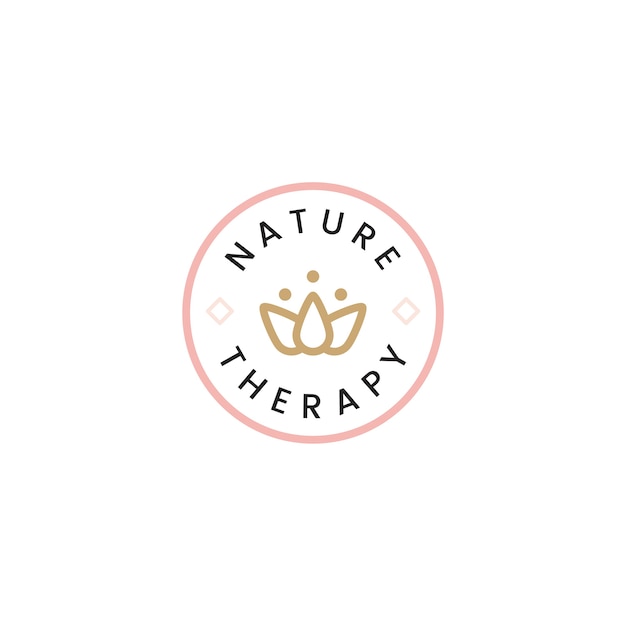 Natuur therapie spa logo vector