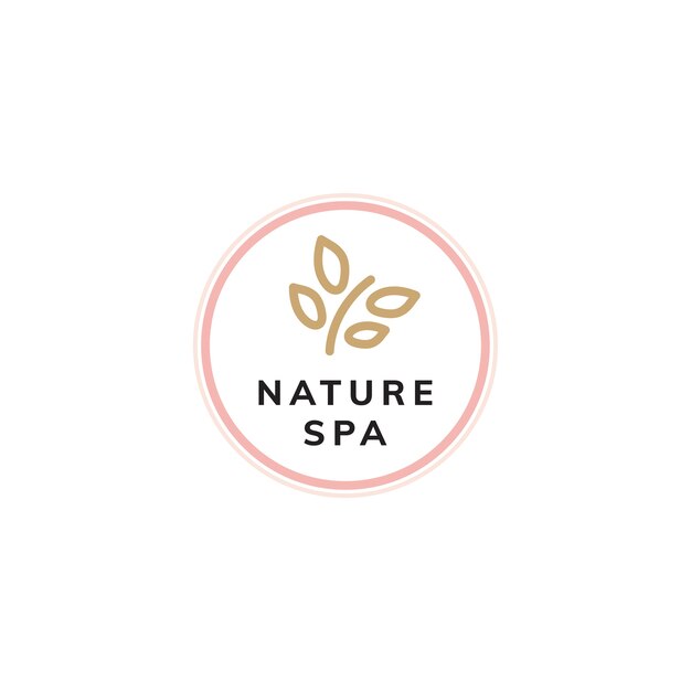 Natuur therapie spa logo vector