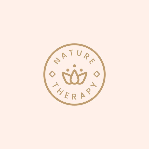 Natuur therapie spa logo vector