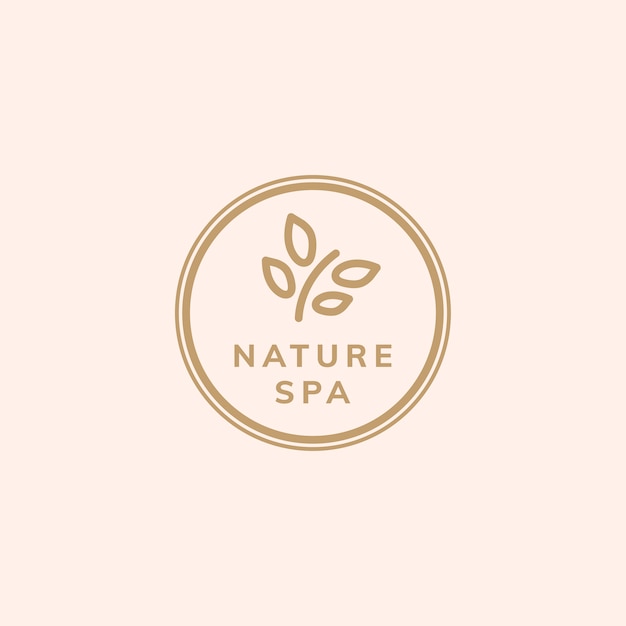 Natuur therapie spa logo vector