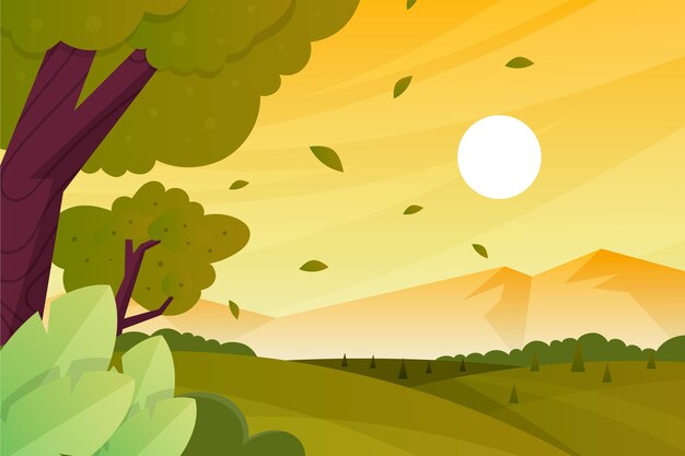 Natuurlijk landschap - achtergrond voor videoconferenties