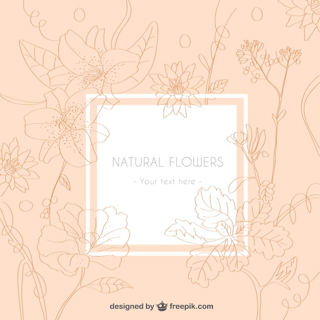 Gratis vector natuurlijke bloemen kaart