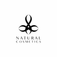 Gratis vector natuurlijke cosmetica ontwerp logo vector