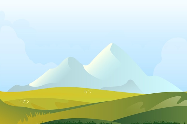 Gratis vector natuurlijke landschapsstijl als achtergrond