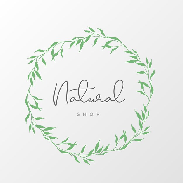 Natuurlijke logo ontwerpsjabloon voor branding, huisstijl, verpakking en visitekaartje.