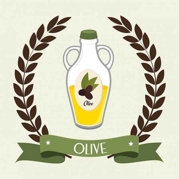 Gratis vector natuurlijke olijfolie