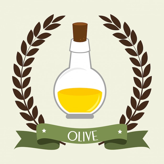 Gratis vector natuurlijke olijfolie