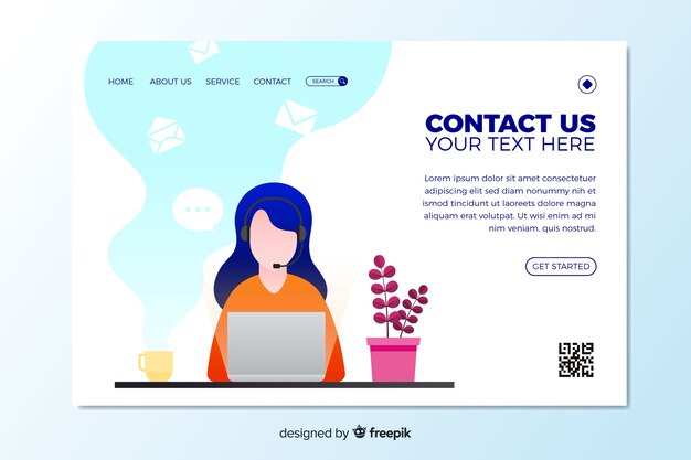 Neem contact met ons op de bestemmingspagina-sjabloon
