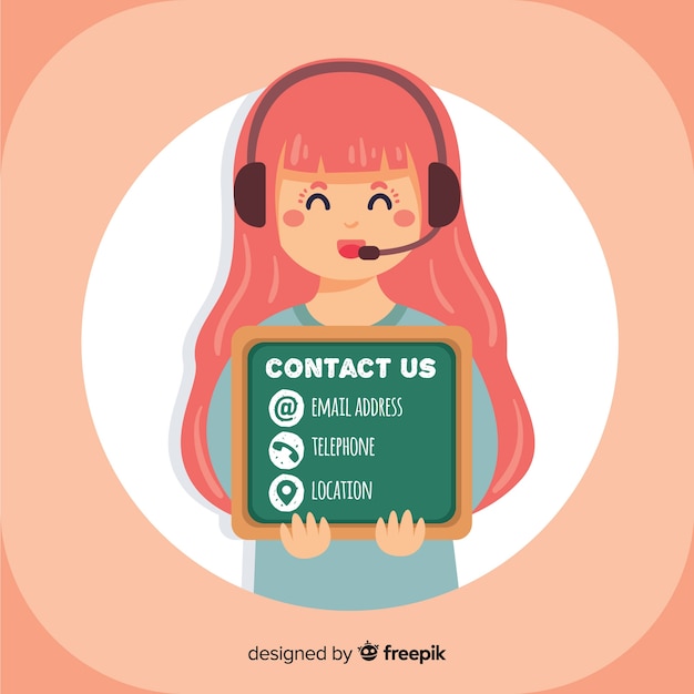 Gratis vector neem contact met ons op