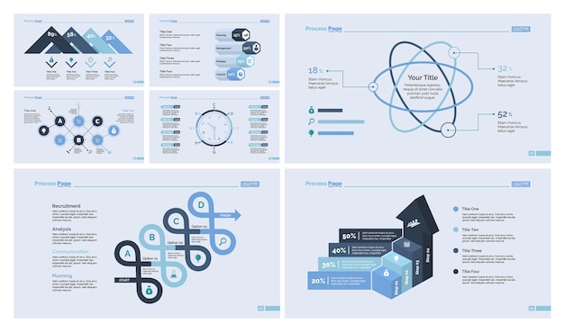 Negen business slide template set