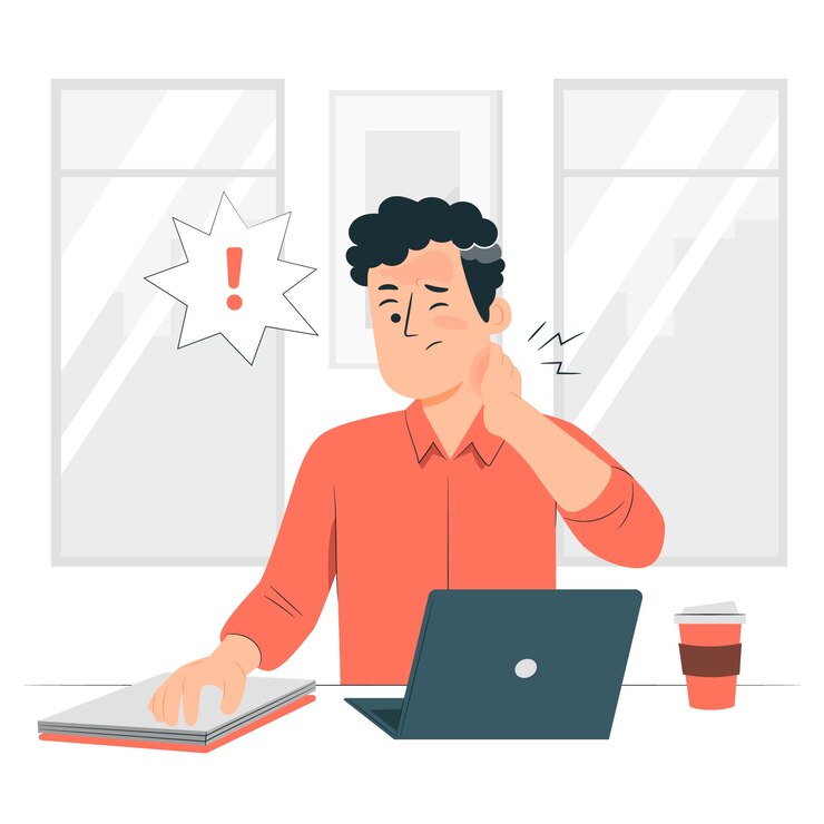 Gratis Vector nekpijn concept illustratie