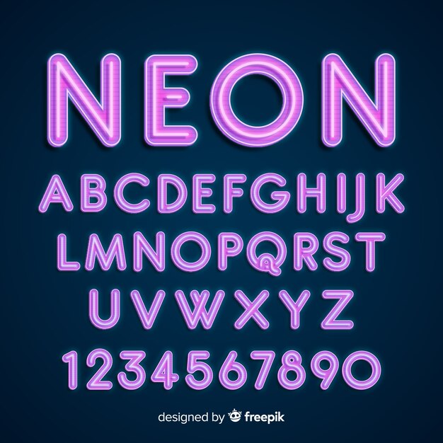 Neon alfabet