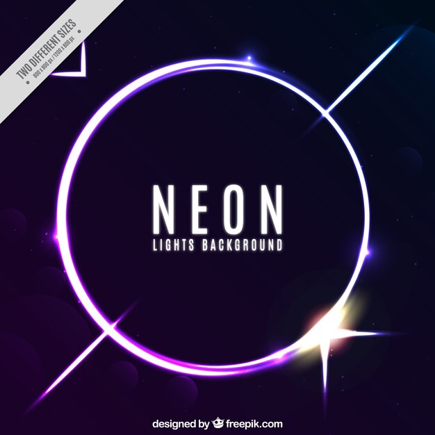 Neon cirkel achtergrond