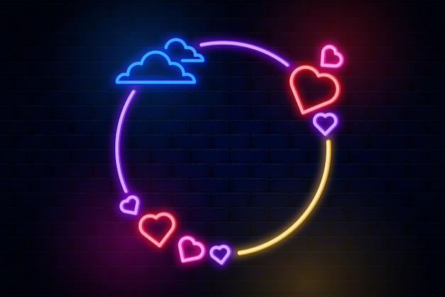 Gratis vector neon frame ontwerp