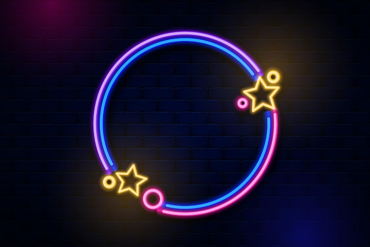 Gratis Vector neon frame ontwerp