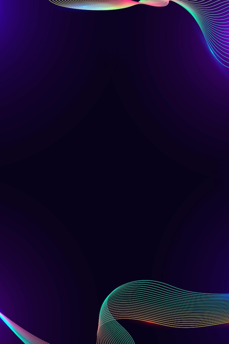 Gratis Vector neon gevoerd patroon op een donkere achtergrond vector