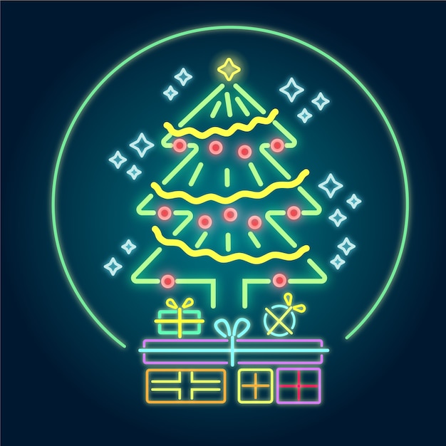 Neon kerstboom