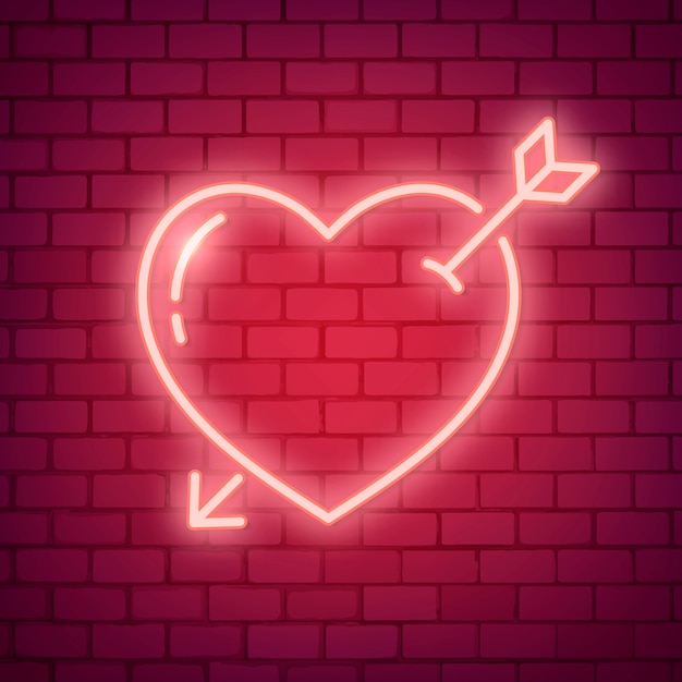 Neon liefde illustratie