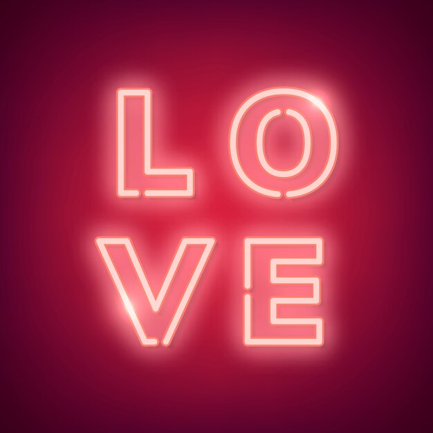 Neon liefde illustratie