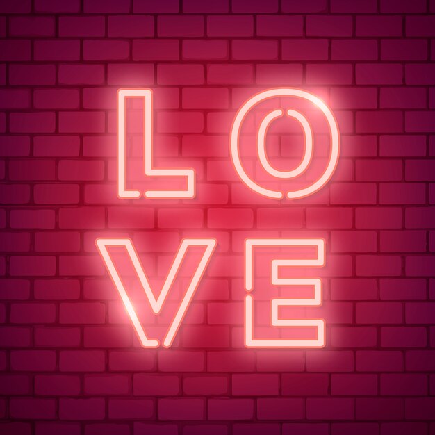 Neon liefde illustratie