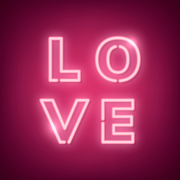 Neon liefde illustratie