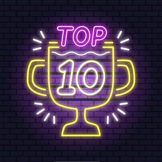 Neon top 10 sjabloon