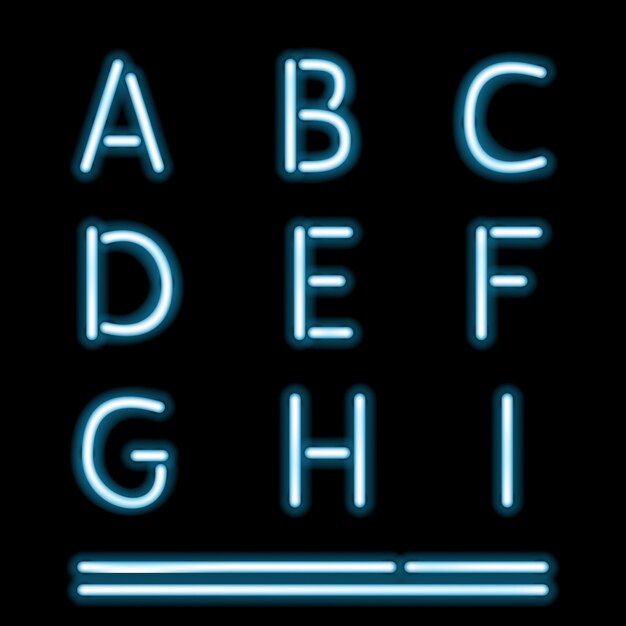 Neon Tube Alfabetletters