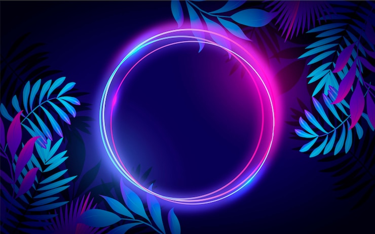 Gratis Vector neonframe-sjabloon