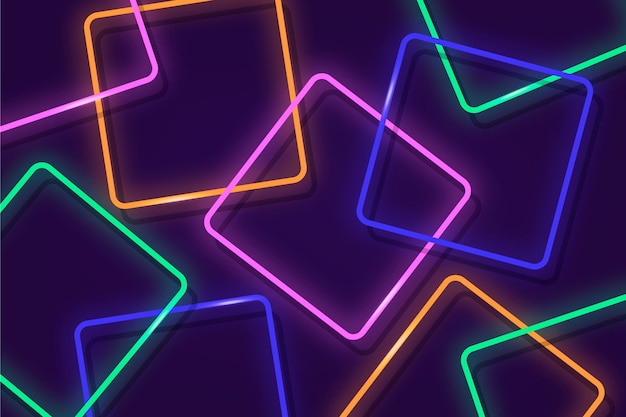 Gratis vector neonlichten achtergrond