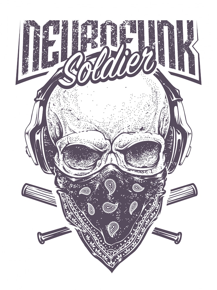 Gratis Vector neurofunk-soldaat