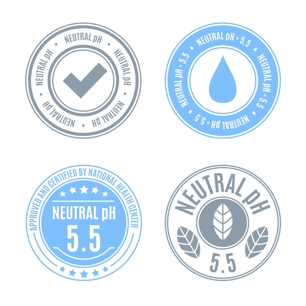 Gratis vector neutrale ph-labelset