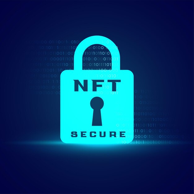 NFT beveiligde digitale slotconcept achtergrond