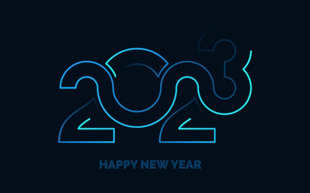 Gratis vector nieuw 2023 jaar typografieontwerp 2023 nummers logotype illustratie vectorillustratie