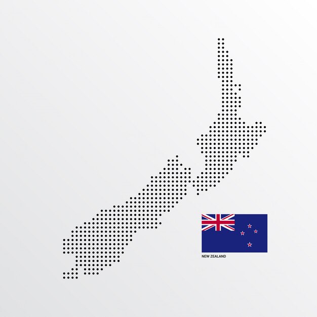 Nieuw Zeeland kaartontwerp