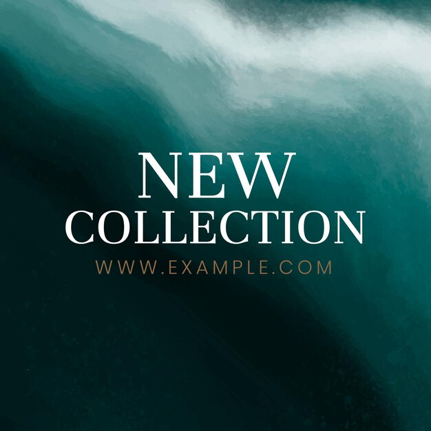 Nieuwe collectie sjabloon vector blauwe oceaangolf