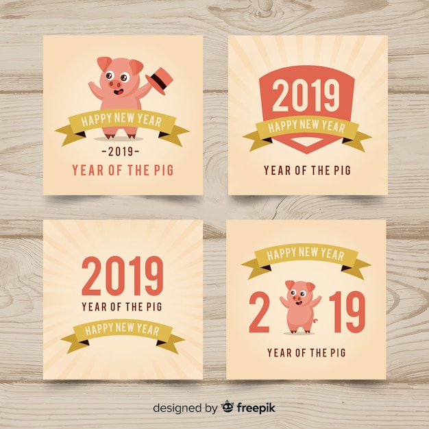 Nieuwe jaar 2019 kaarten