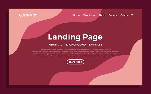 nieuwe landing page luxe achtergrond sjabloon