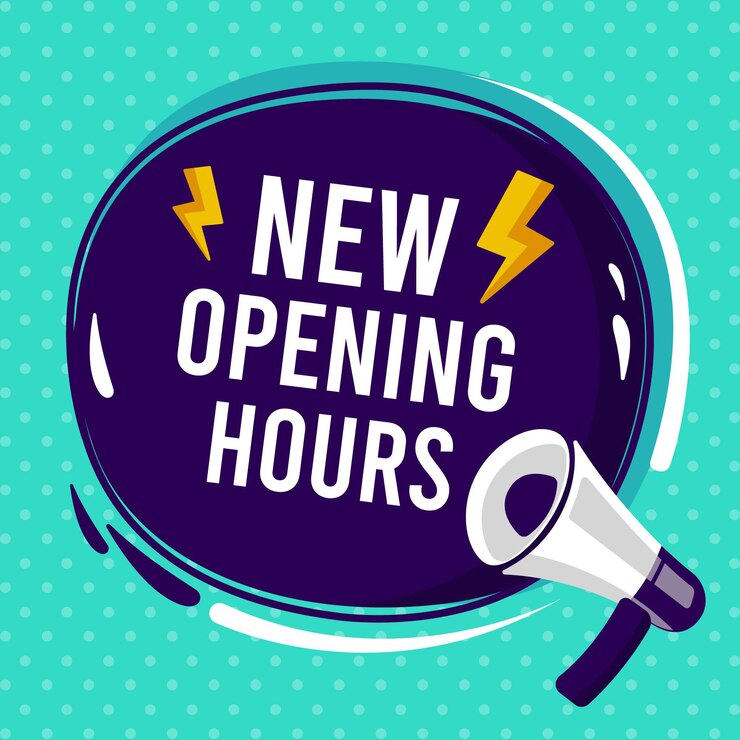 Gratis Vector nieuwe openingstijden ondertekenen concept