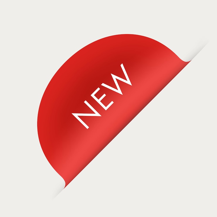 Gratis Vector nieuwe tag 3d vector lint en banner. nieuwe collectie badge digitale marketing web.