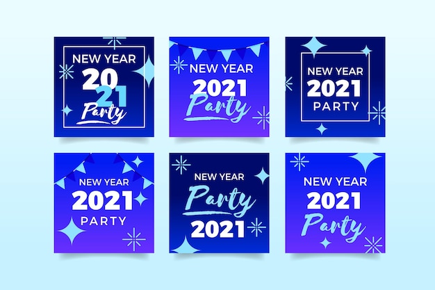 Nieuwjaar 2021 party instagram postverzameling