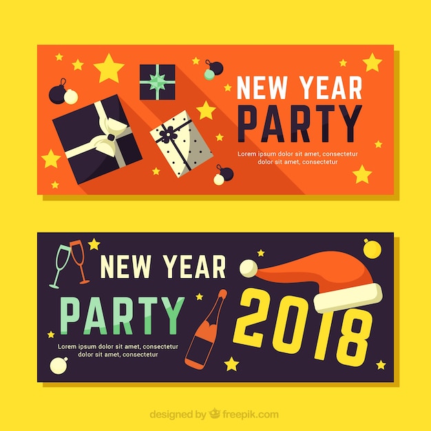 Nieuwjaarsfeest banners