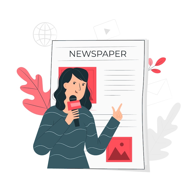 Gratis Vector nieuws concept illustratie