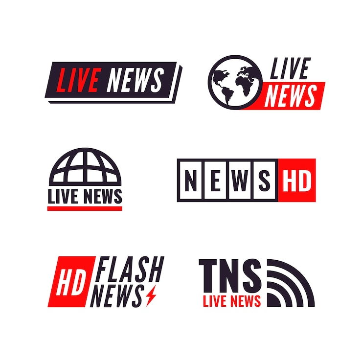 Gratis Vector nieuws logo collectie