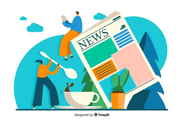 Gratis Vector nieuwsconcept voor bestemmingspagina