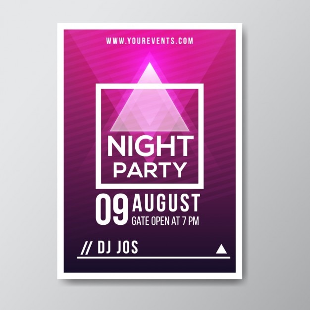 Night party poster te ontwerpen